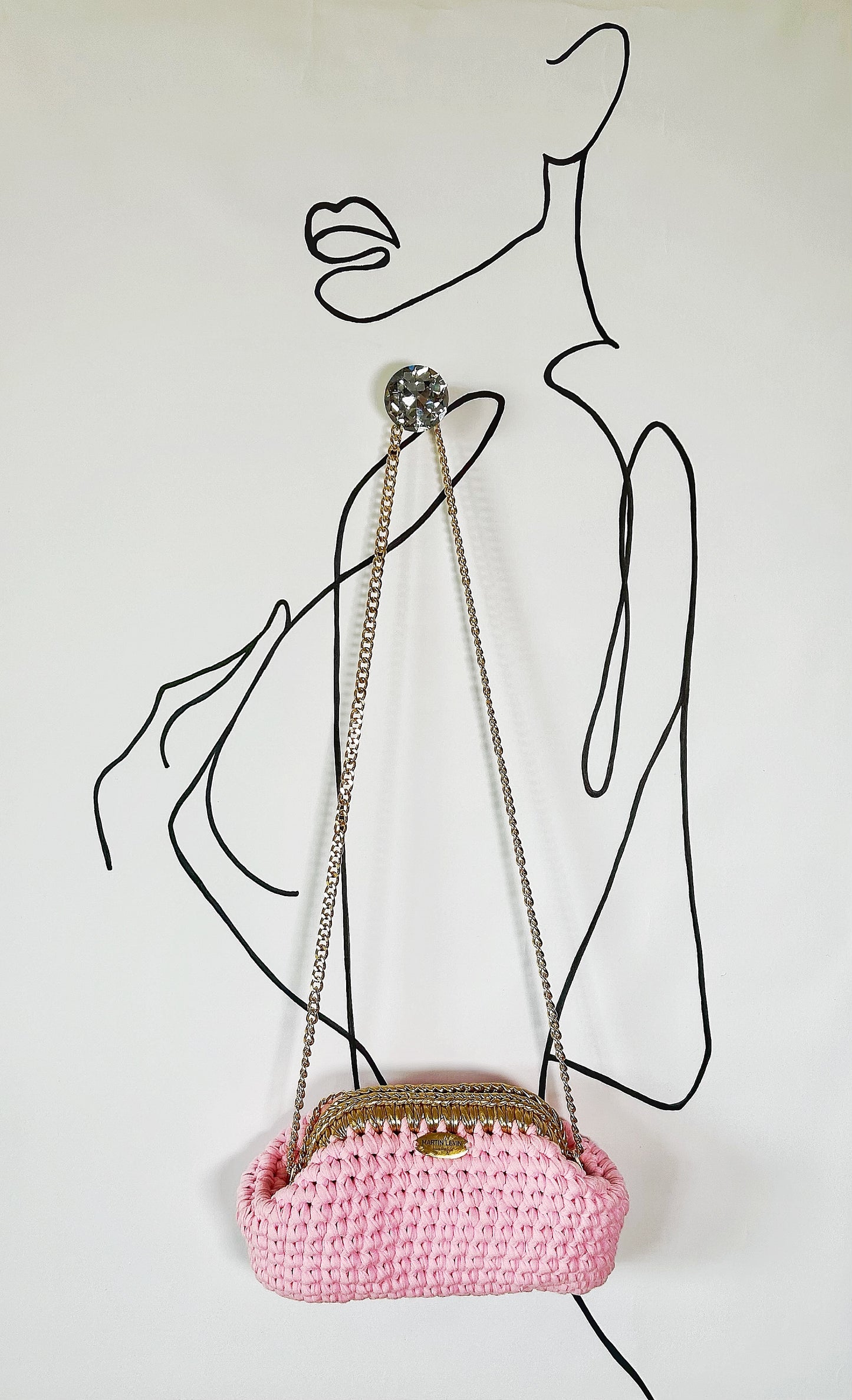 ATHENS - Pink with metallic gold edge