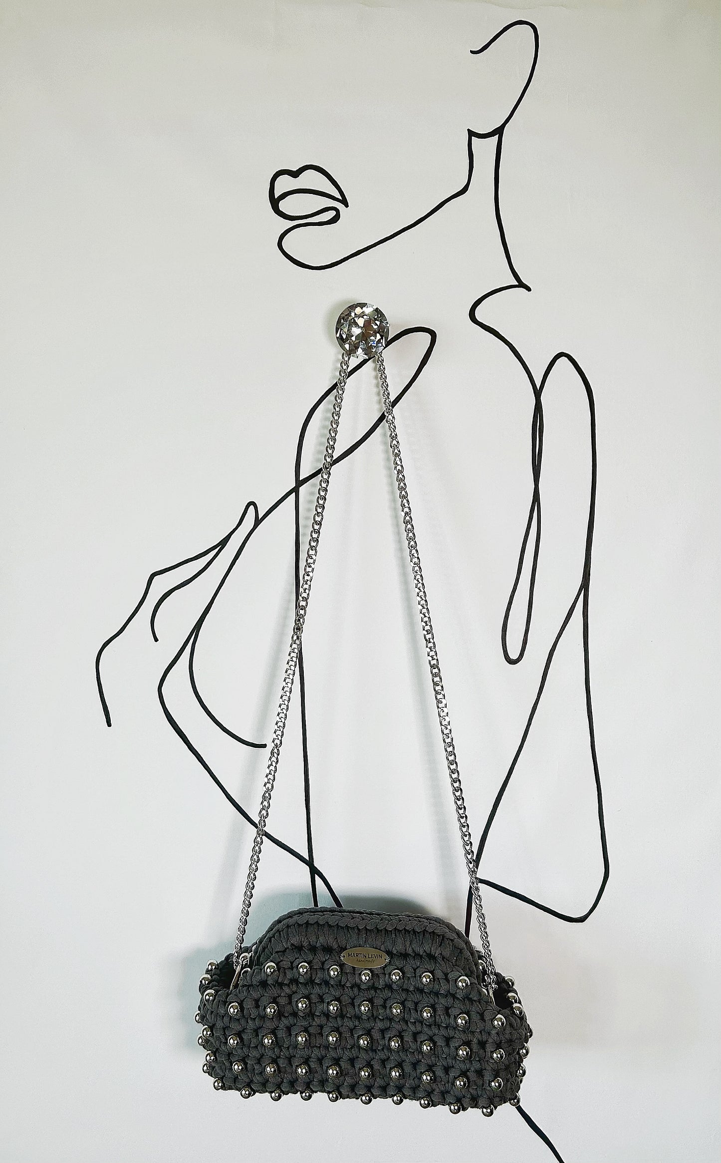 OSLO - Dark Grey - Silver  Beads