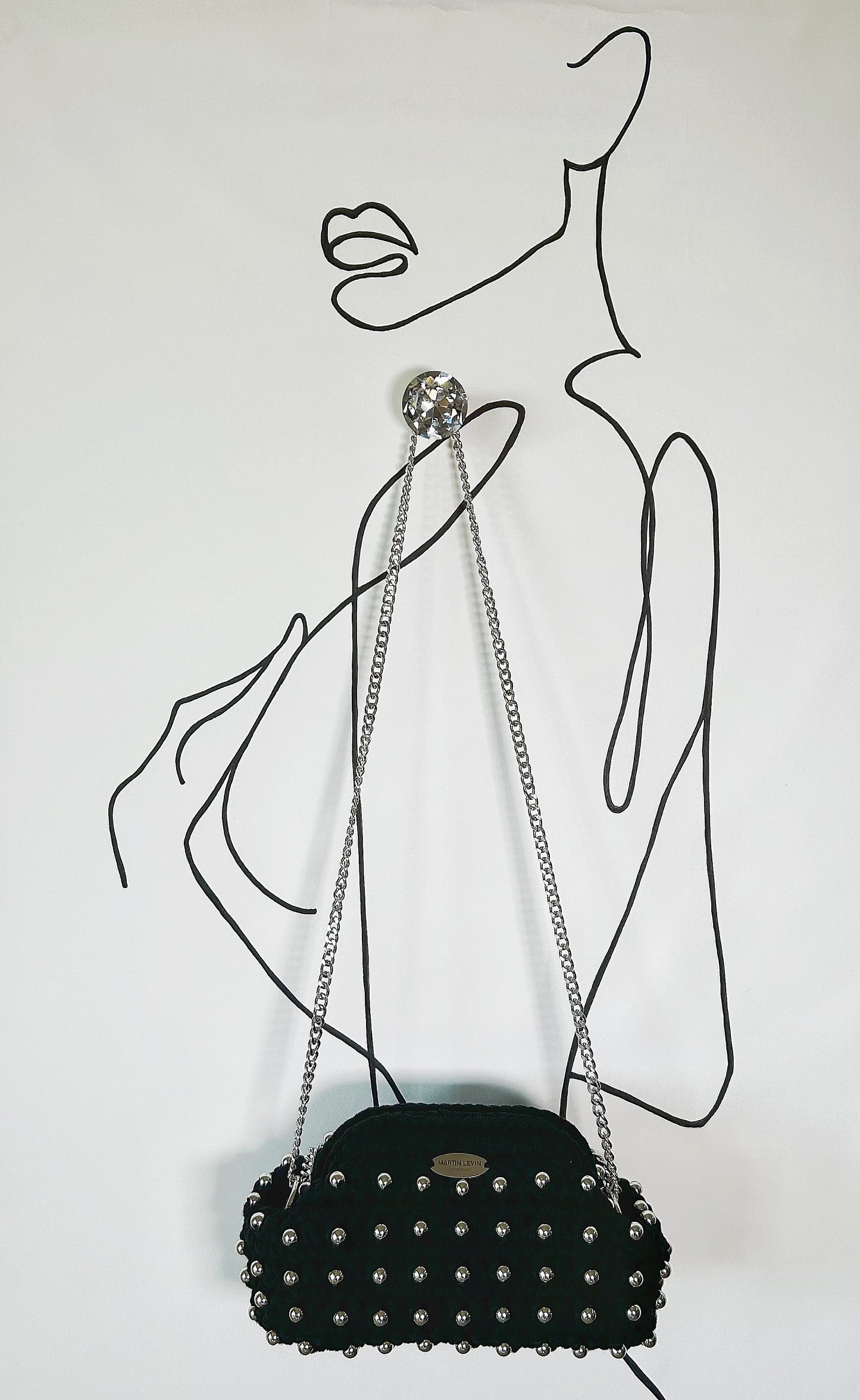 OSLO - Black - Silver Beads