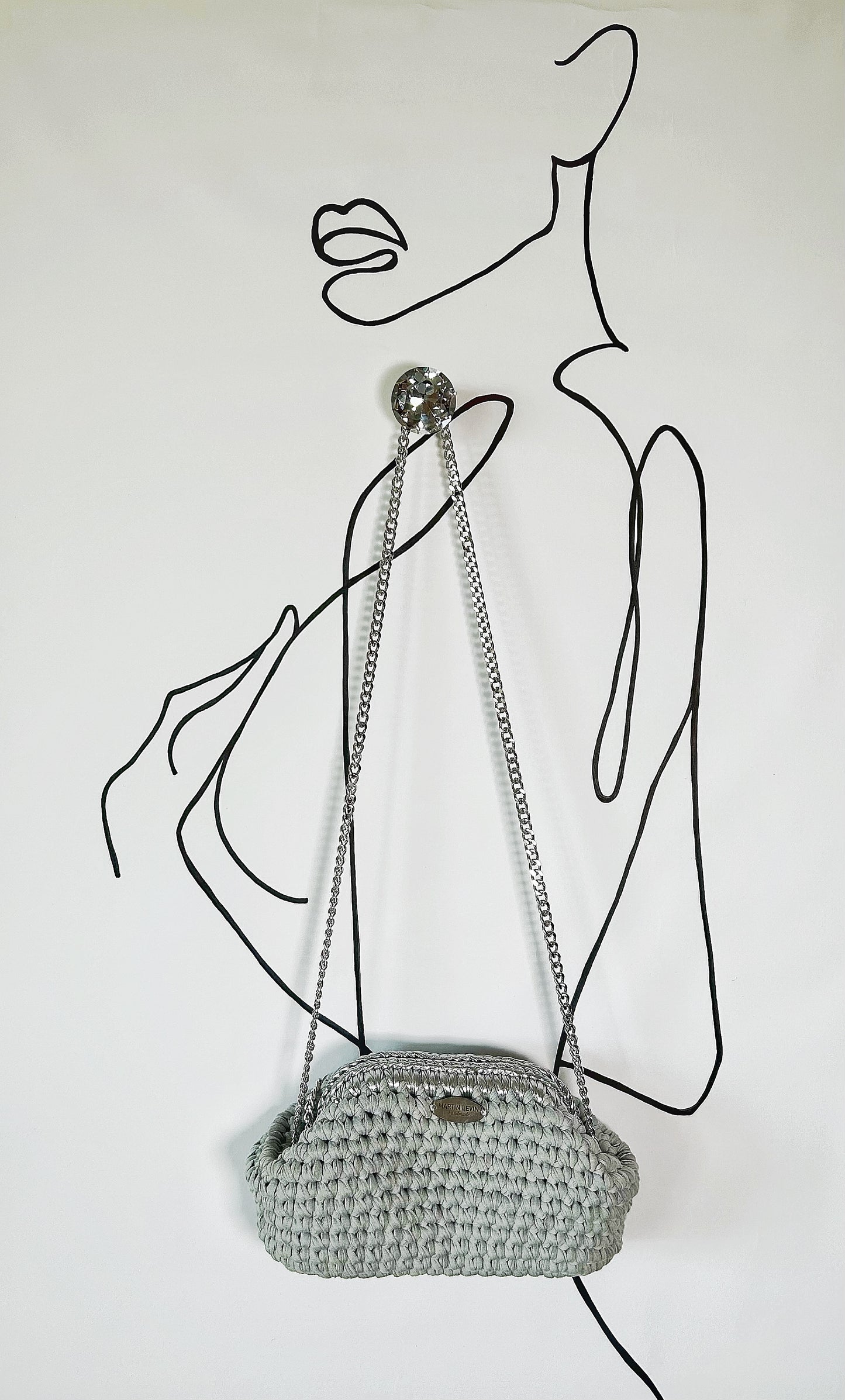 ATHENS - Light grey with metallic silver edge